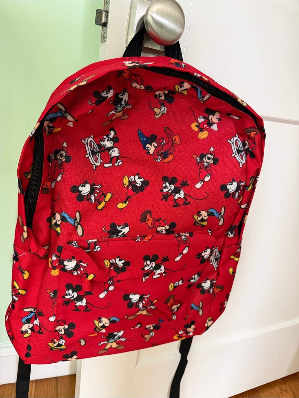 Disney Red Mickey Mouse Allover Print Adult size  Backpack